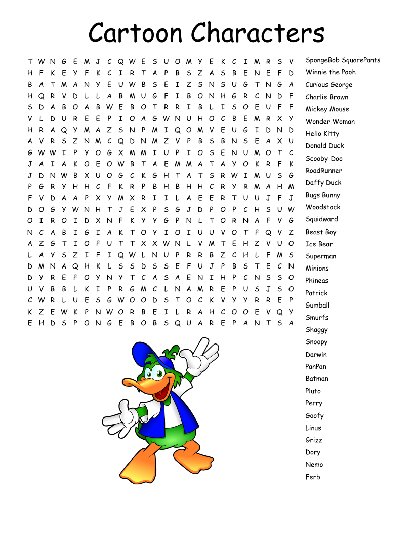 Mickey And Friends Crossword WordMint