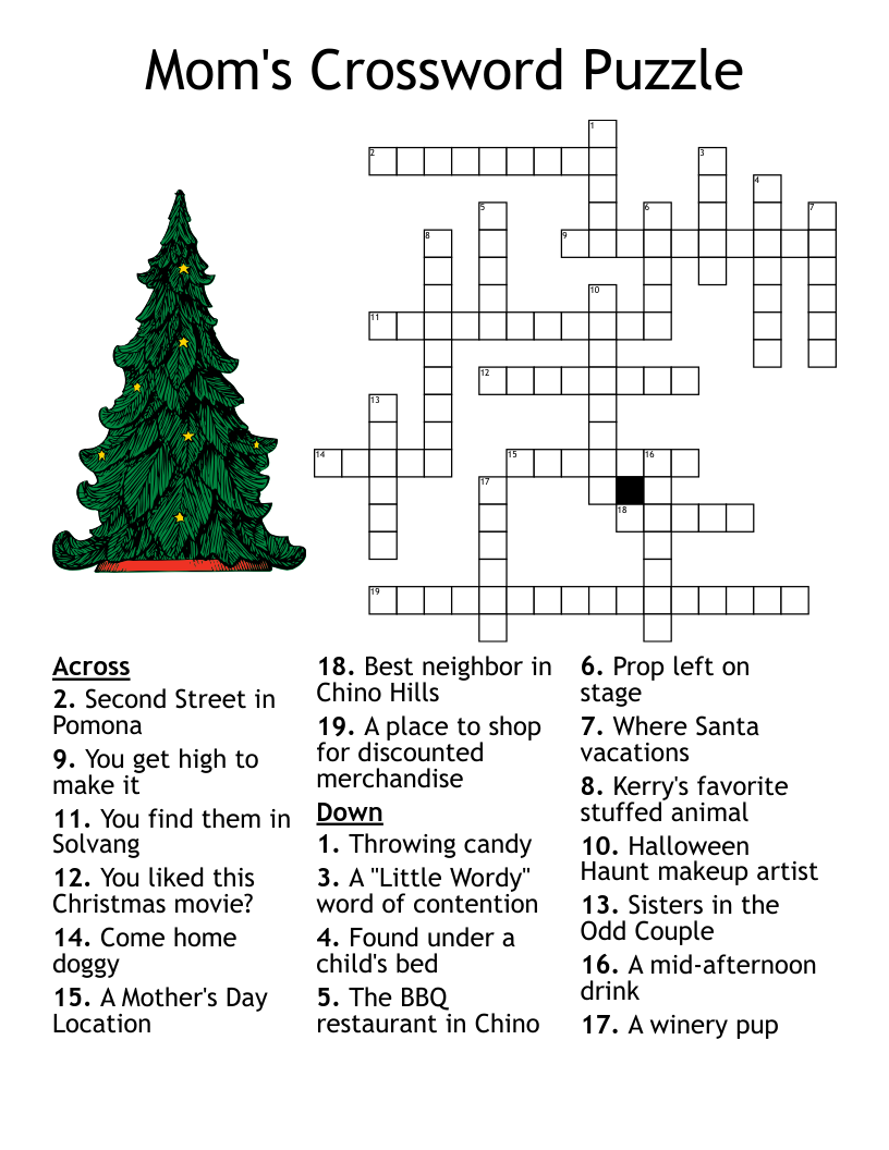 Mom s Crossword Puzzle WordMint