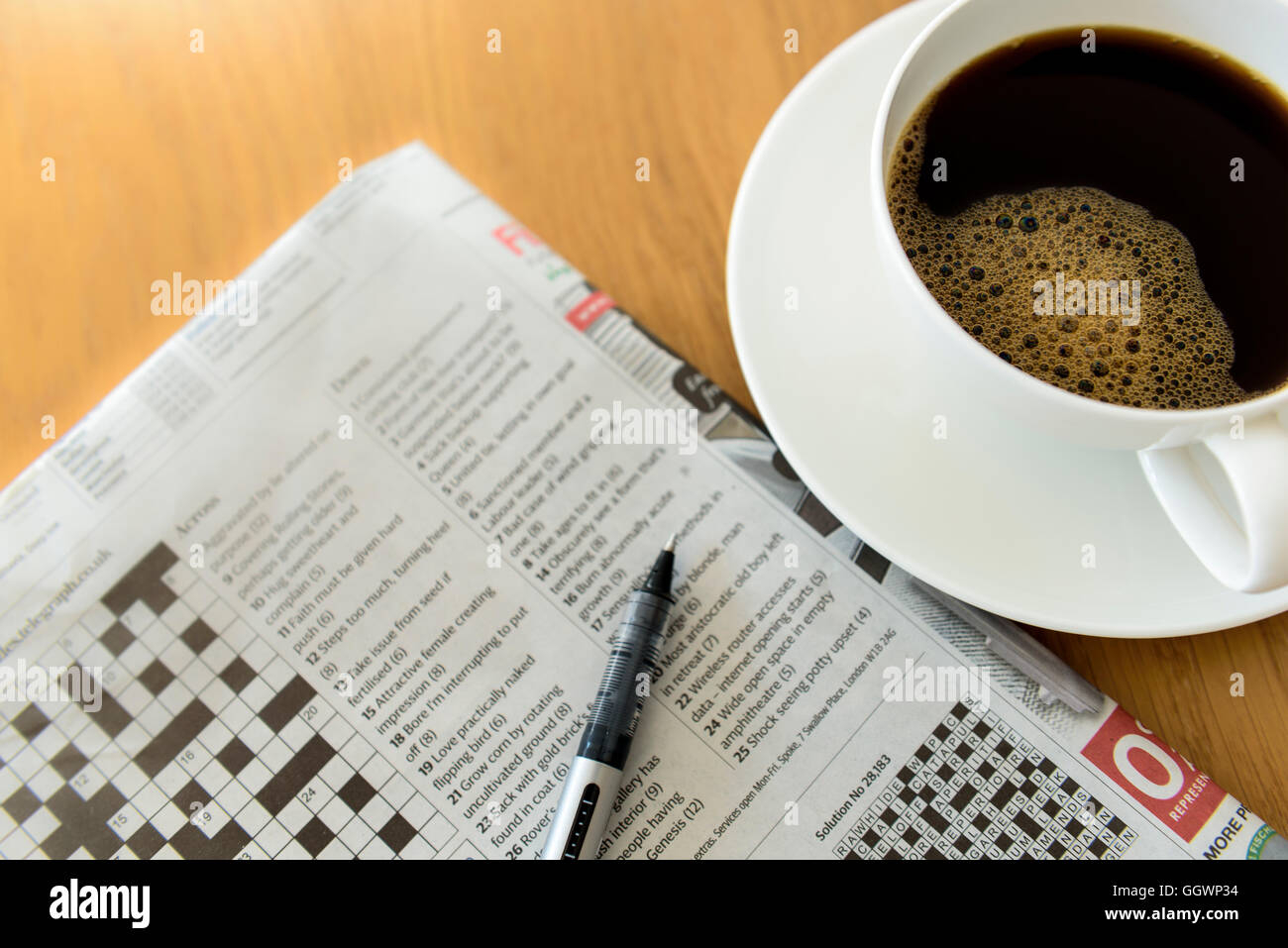 Morning Crossword Puzzle Hi res Stock Photography And Images Alamy