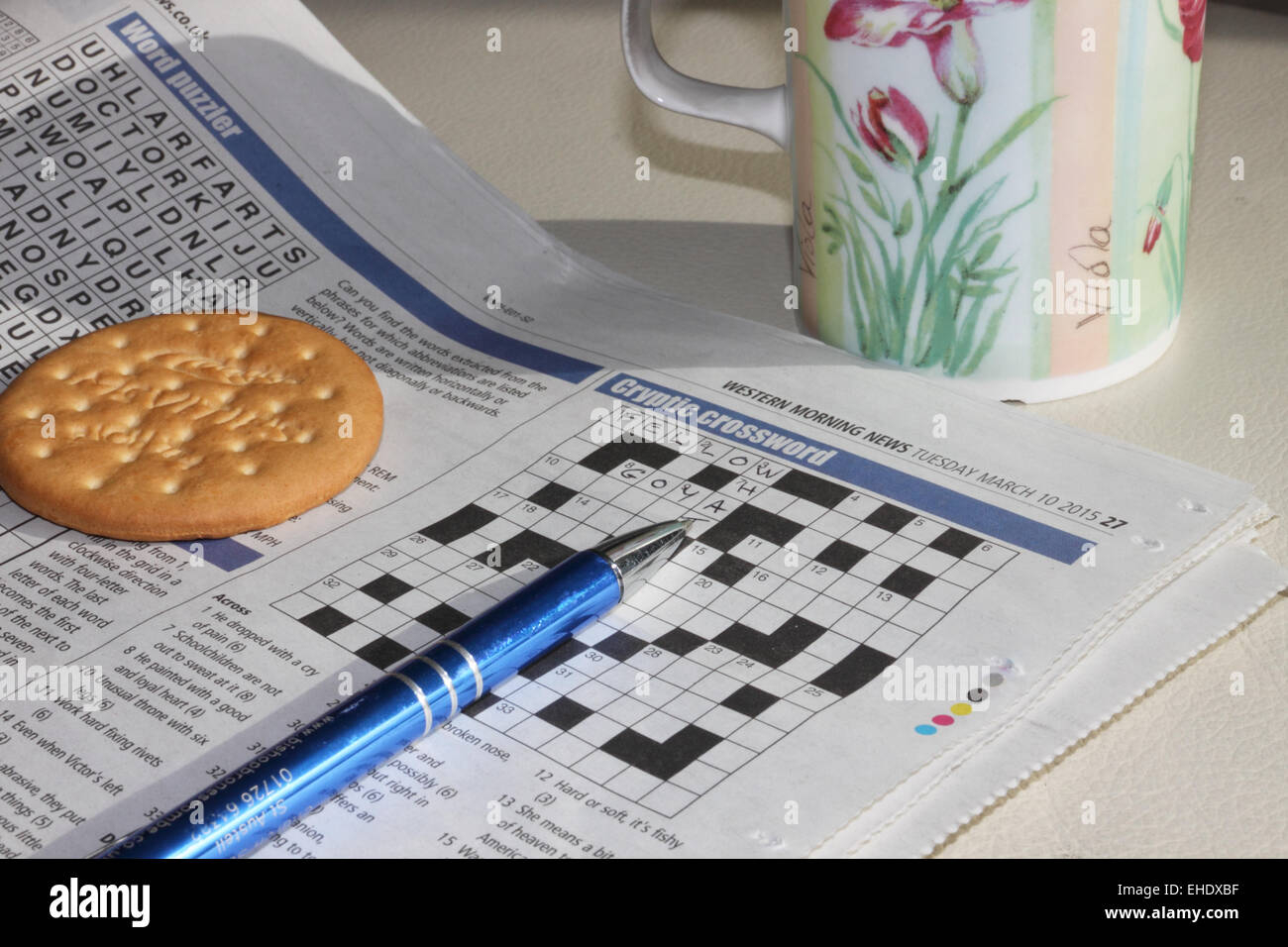 Morning Crossword Puzzle Hi res Stock Photography And Images Alamy