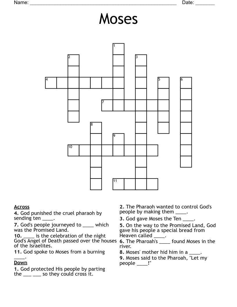 Moses Crossword WordMint