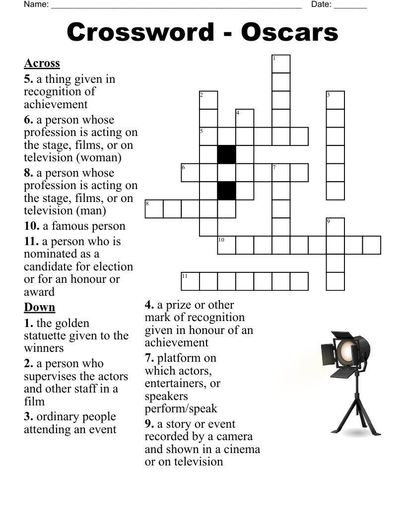 Movies Crossword WordMint Movies Crossword WordMint
