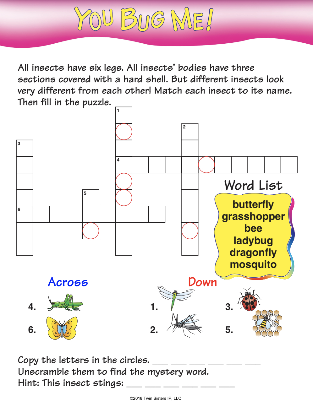 My First Crossword Puzzles Volume 3 Activity Book By Teach Simple