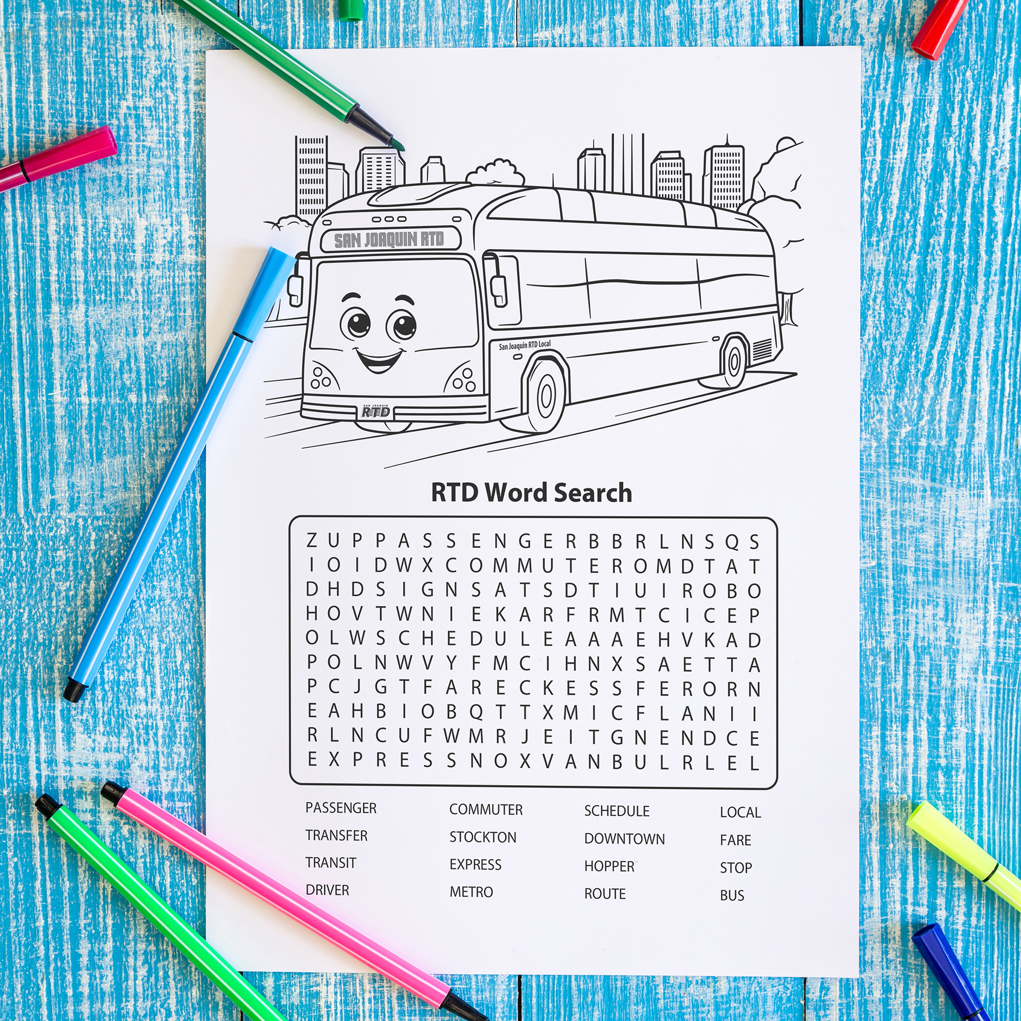 National Coloring Book Day San Joaquin Regional Transit District