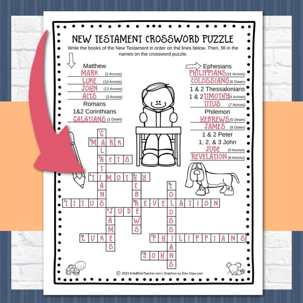 New Testament Crossword Books Of The Bible Puzzle For Kids New Testament Crossword Books Of The Bible Puzzle For Kids