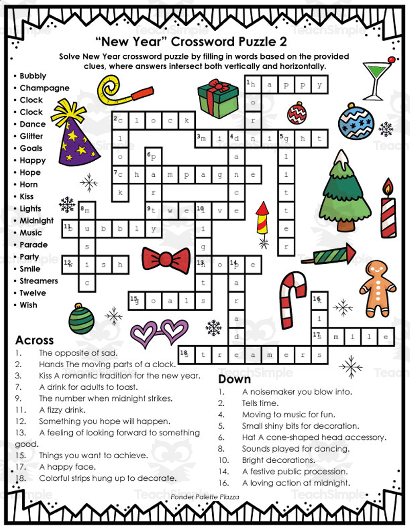 Holiday Crossword Printable