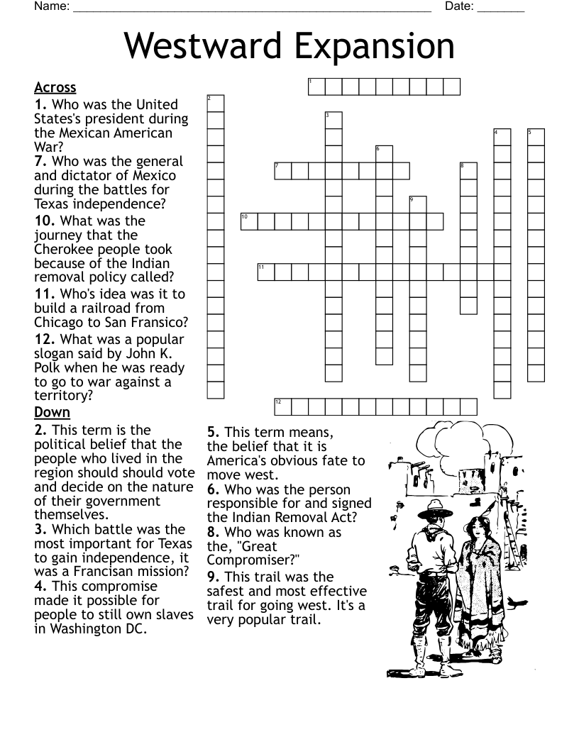 Oregon Trail Crossword Puzzle WordMint