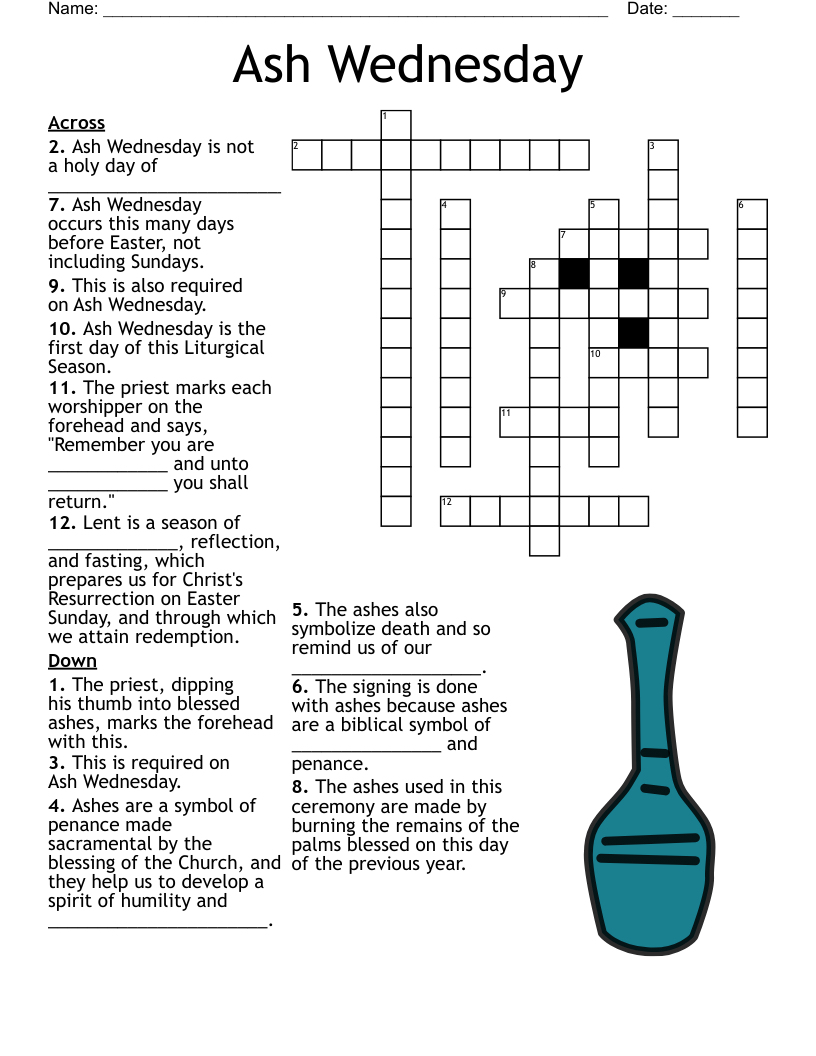 Organization Of The Church Crossword Puzzle WordMint