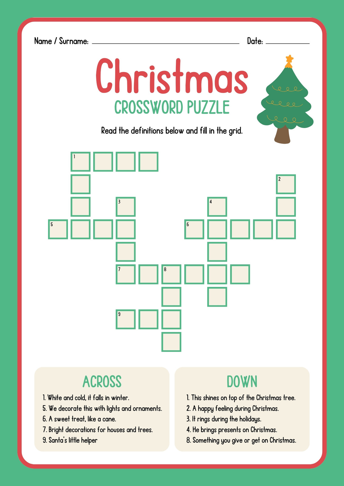 Page 15 Free Editable Christmas Worksheet Templates Canva