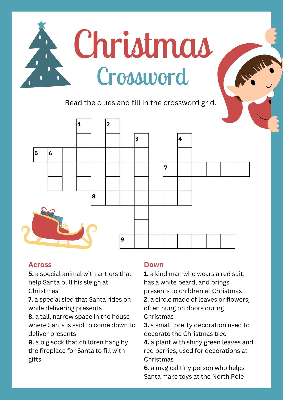 Page 9 Free Editable Christmas Worksheet Templates Canva