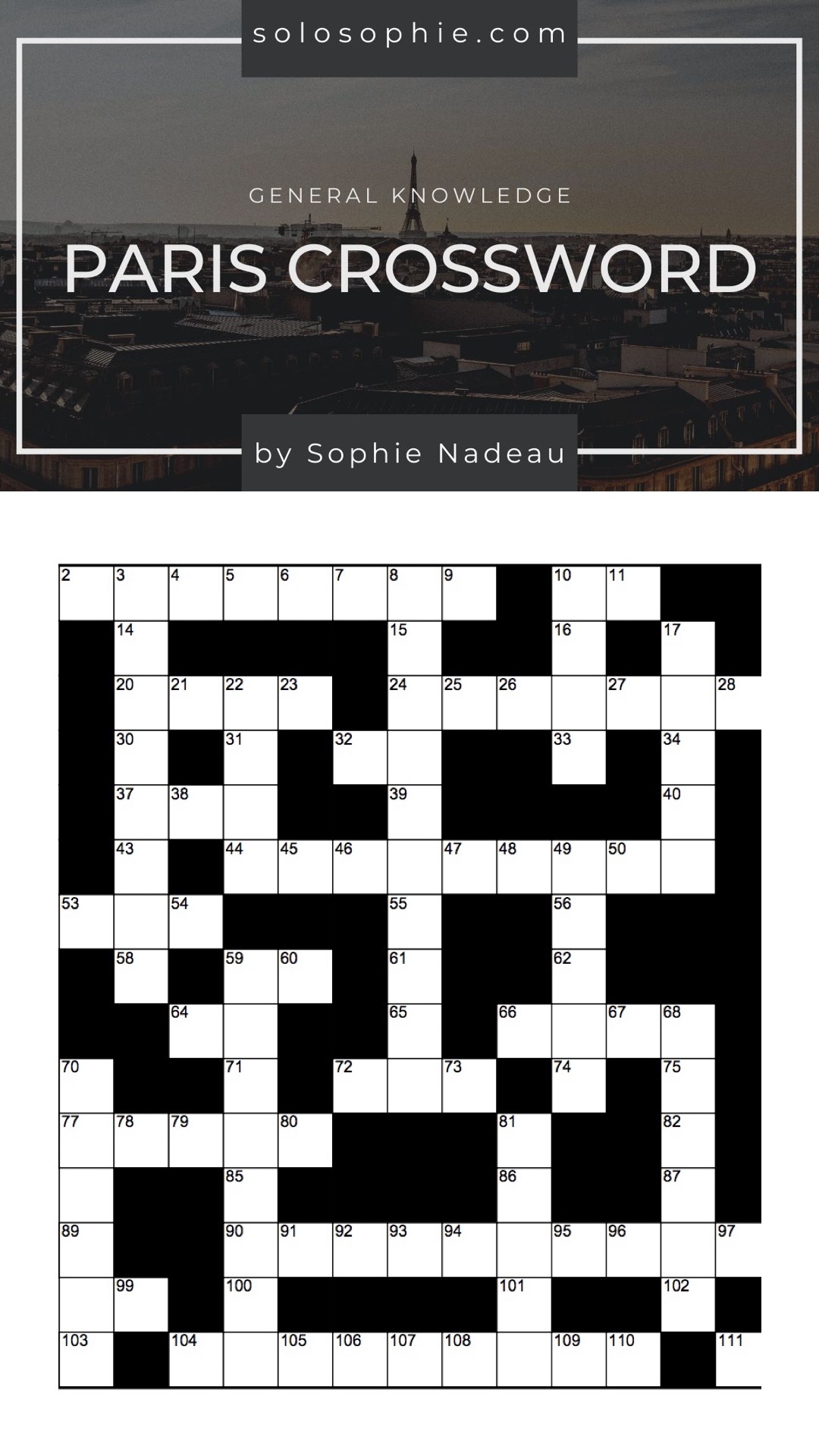 General Knowledge Crossword Printable