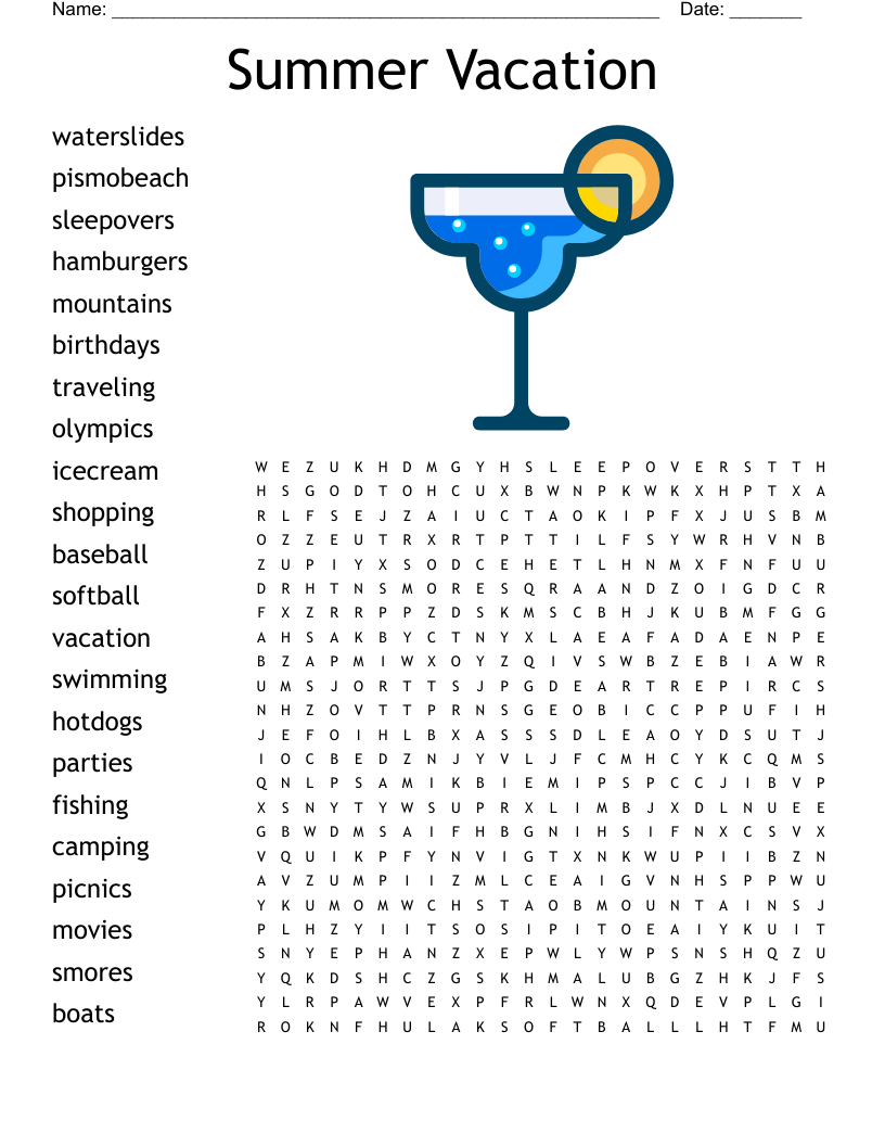 Picnic Crossword WordMint