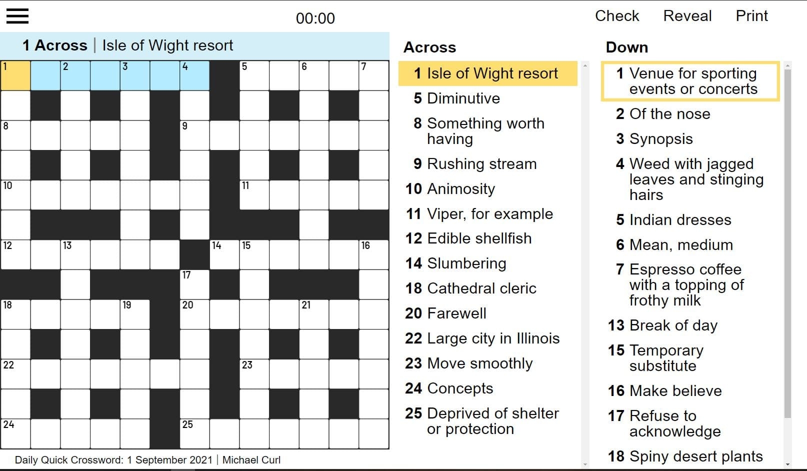 play the best daily quick crossword from aarp games