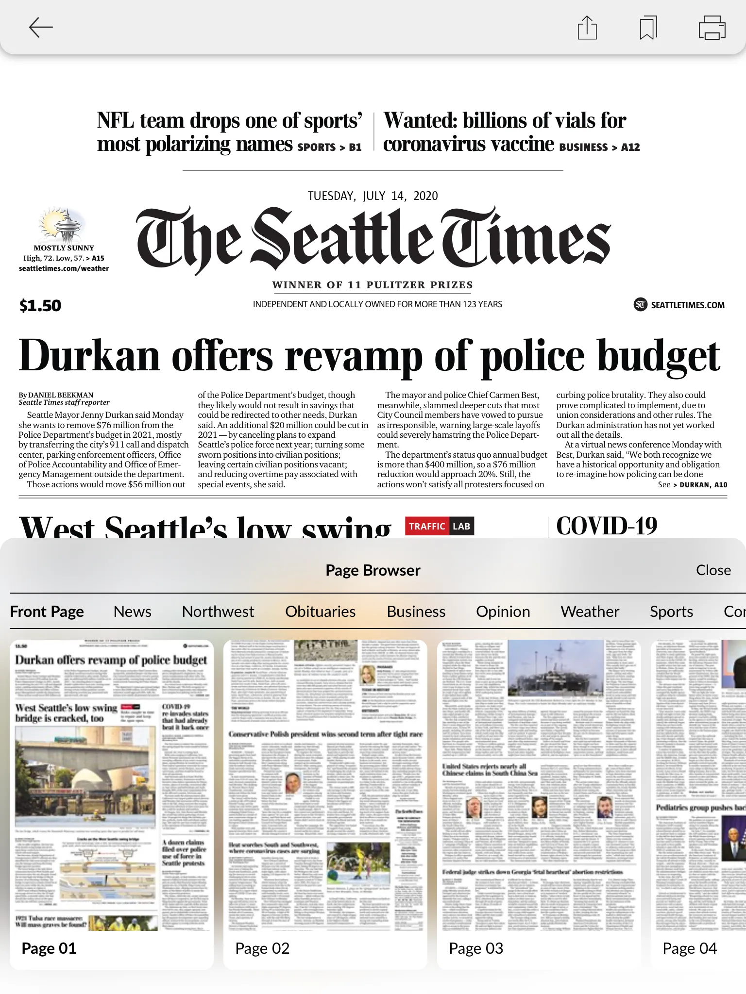 Print Replica App FAQs The Seattle Times Print Replica App FAQs The Seattle Times