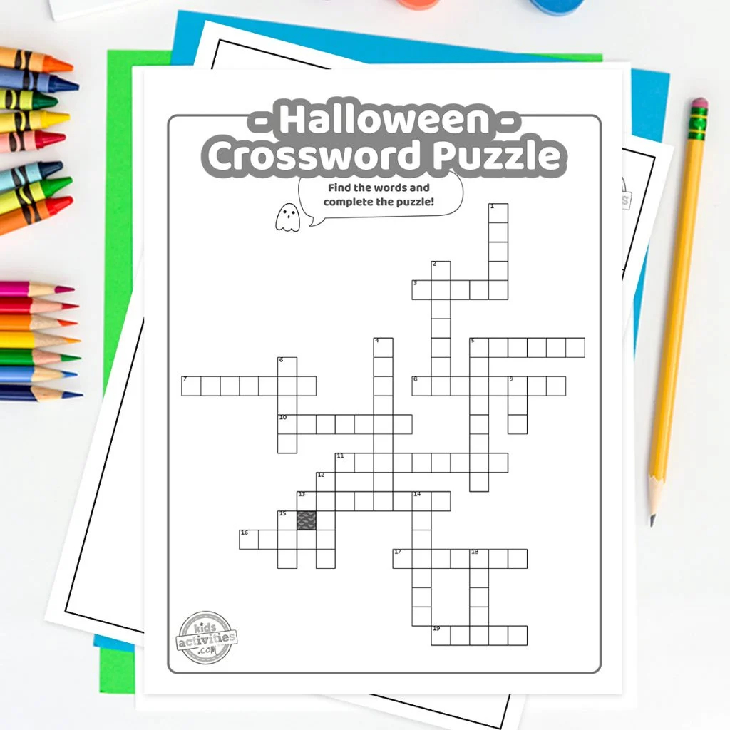 printable halloween crossword puzzles for kids kids activities blog