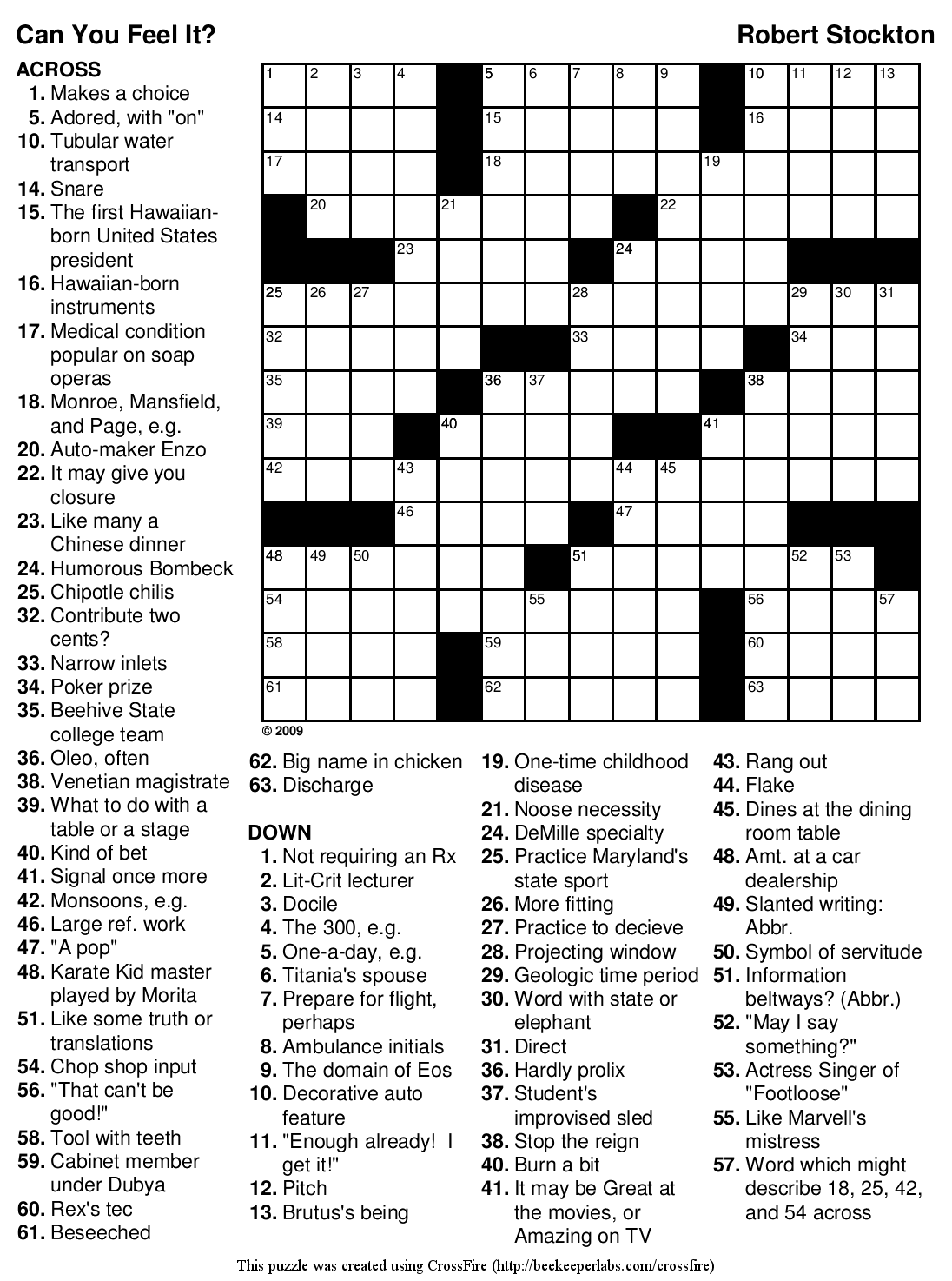 Printable Quick Crossword Worksheets Library