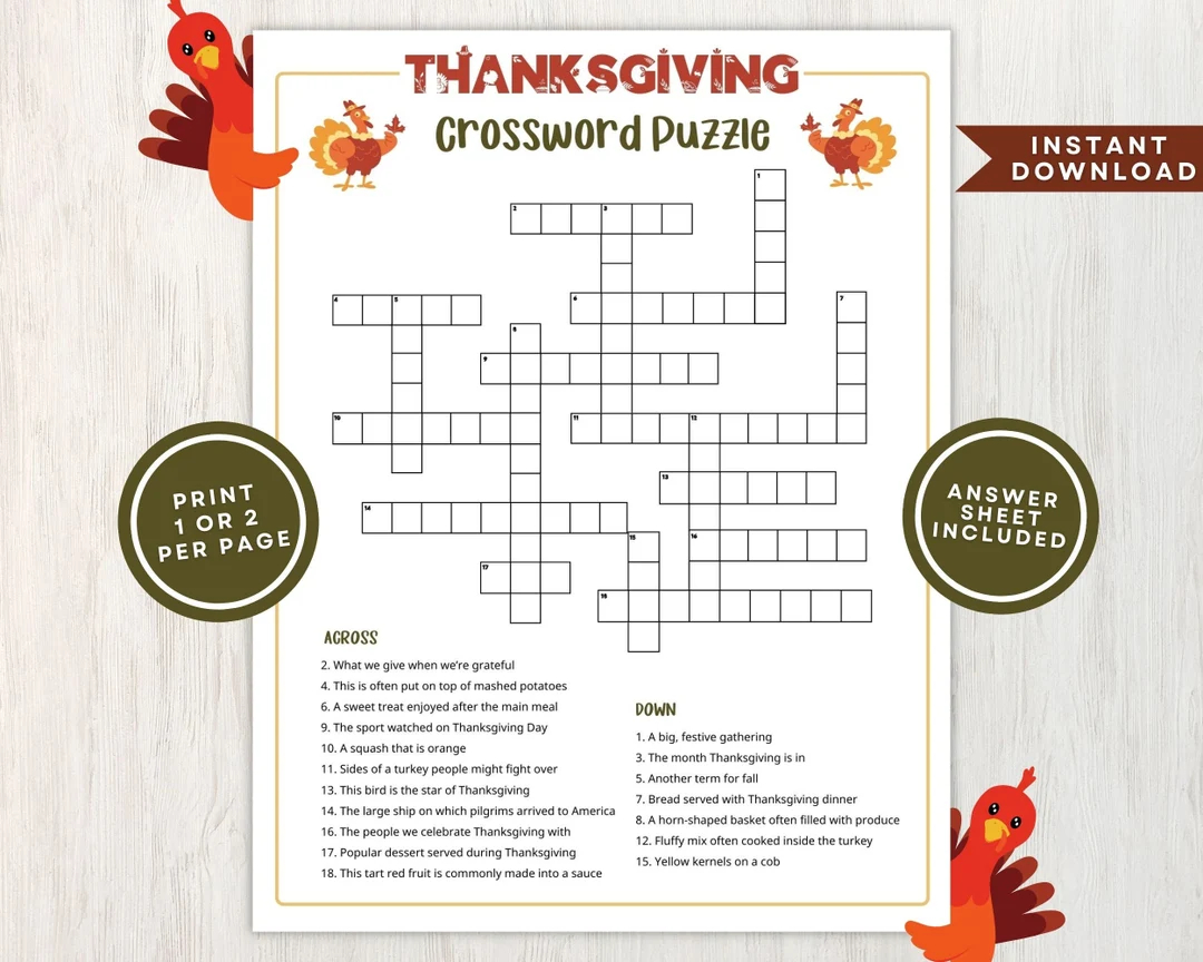 Free Crossword Puzzle Downloads Printable