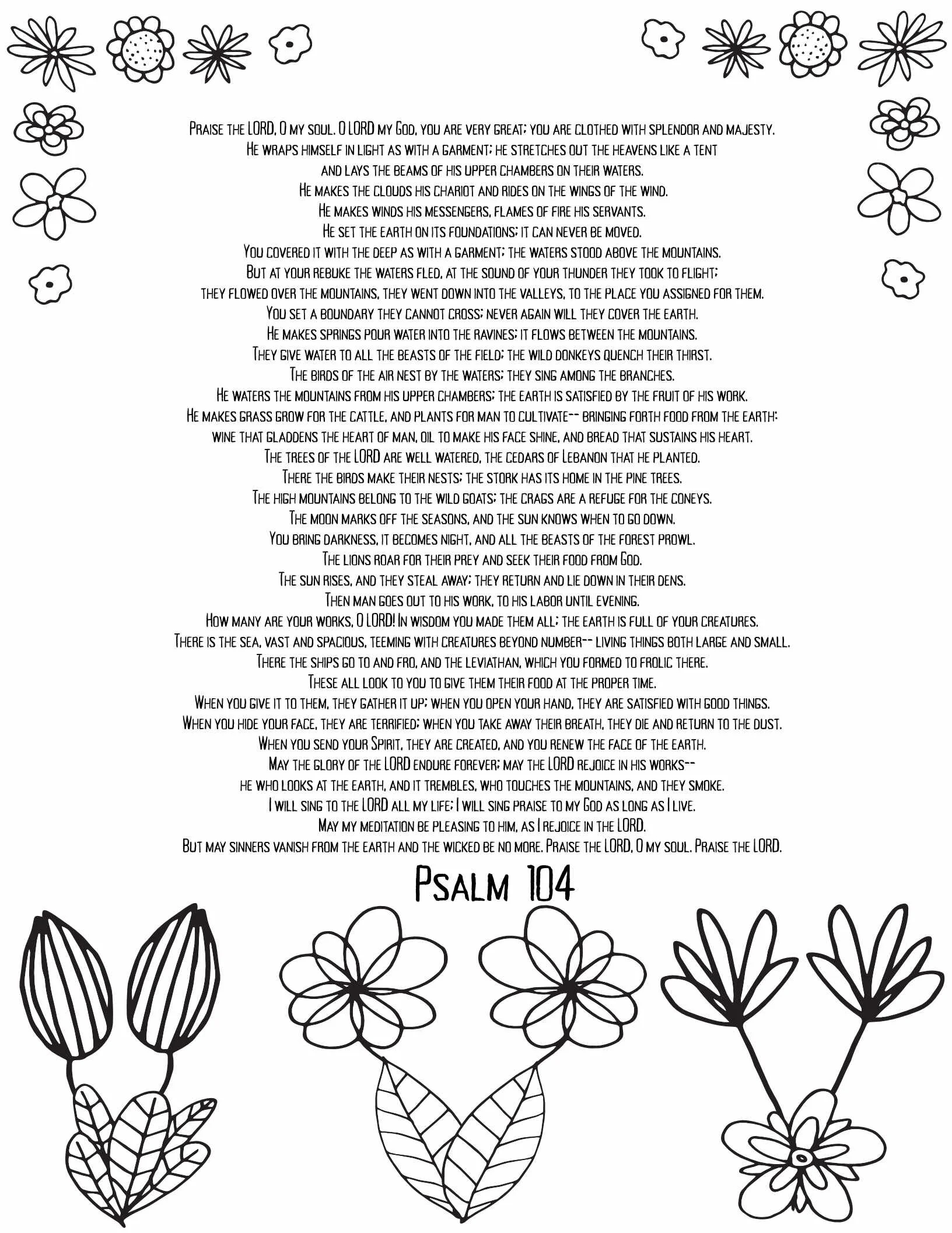 Free Printable Psalm 104 Crossword Puzzles Free Printable Psalm 104 Crossword Puzzles