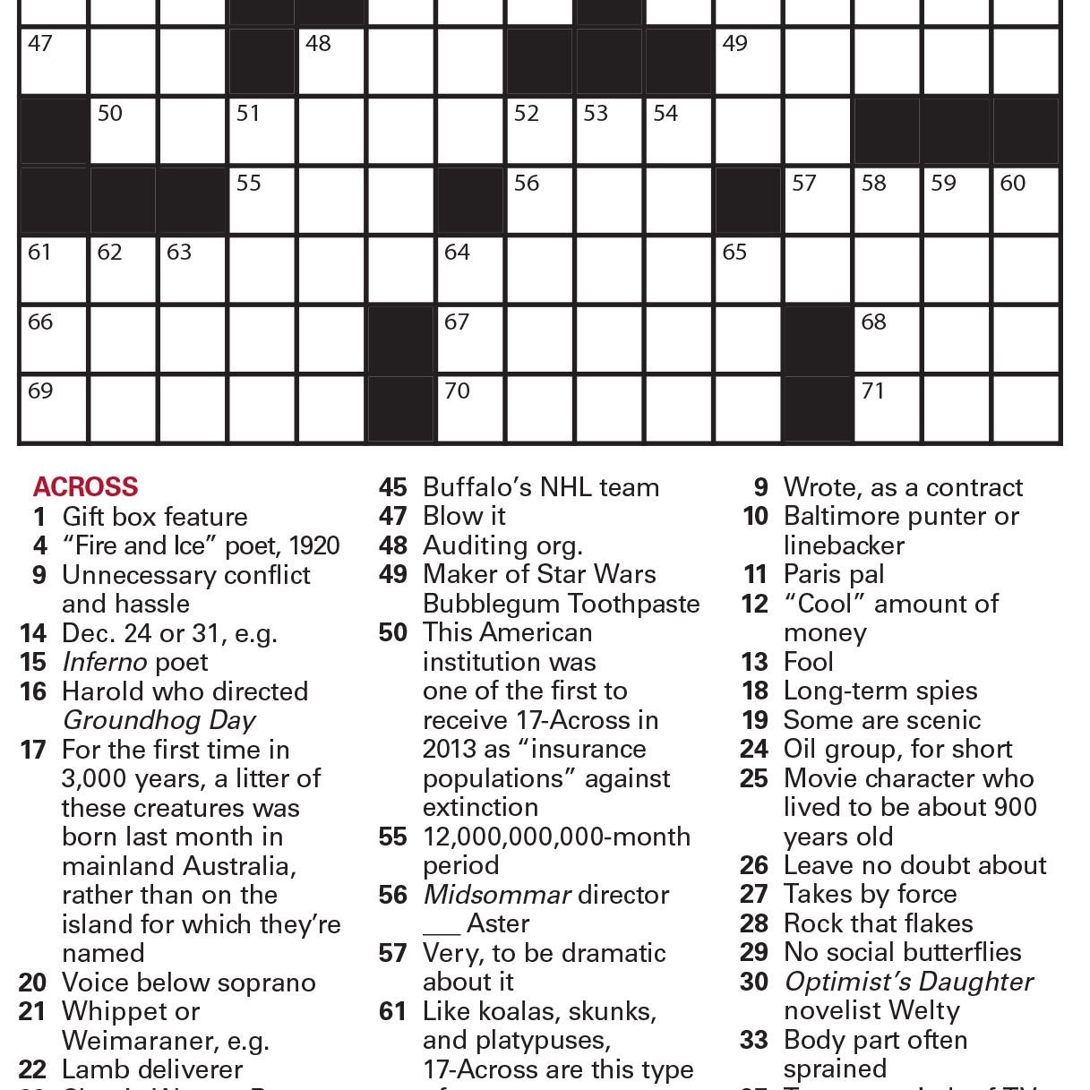 Puzzles Printable Crossword And Sudoku Issue June 11 2021 The Week