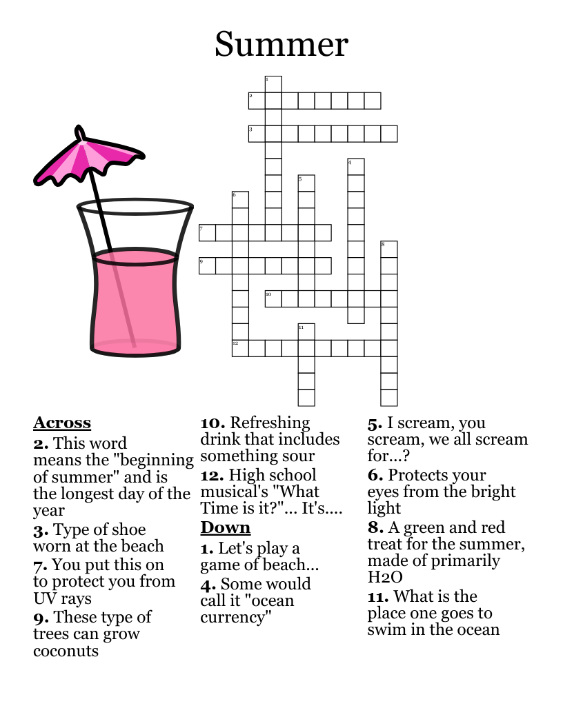 All Free Printable Crossword Puzzles