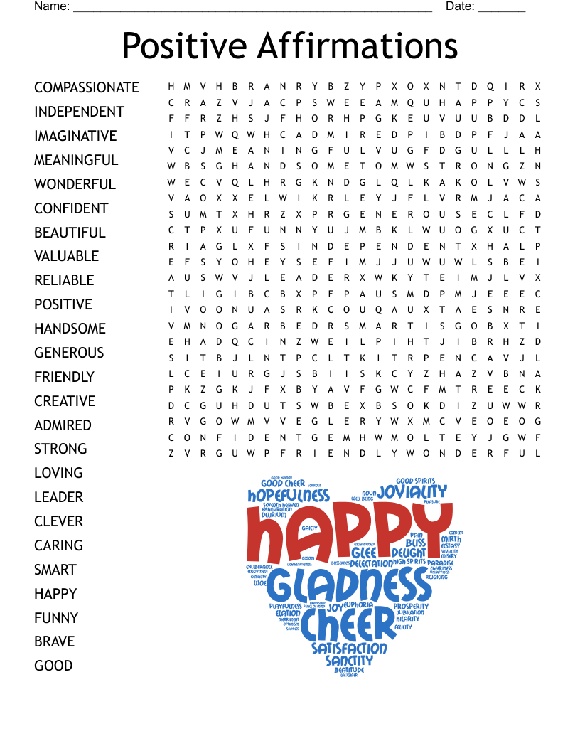 Recovery Word Search WordMint