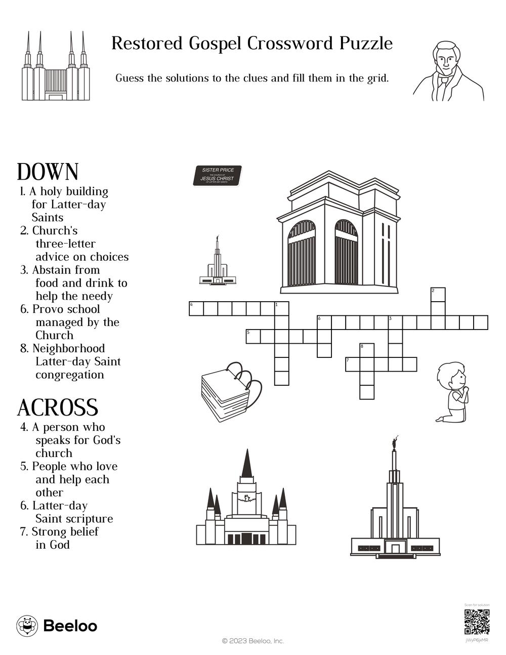 Church Crossword Puzzles Printable
