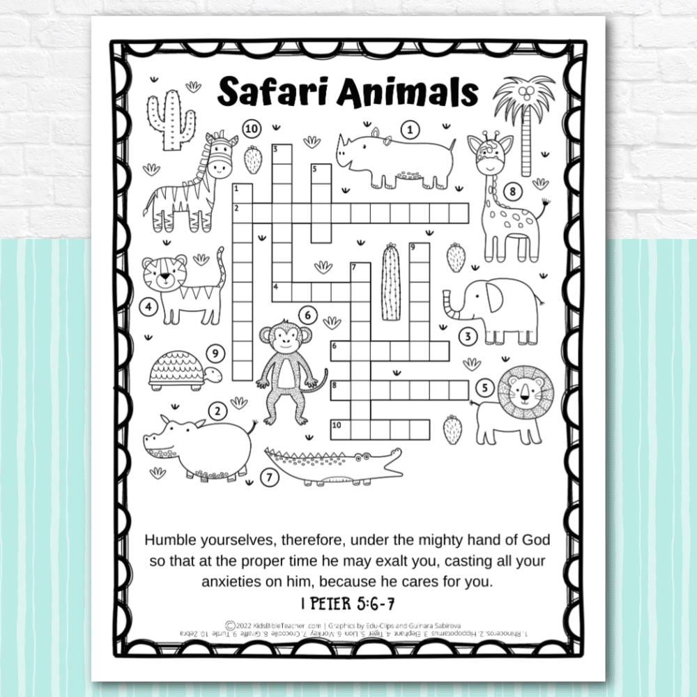 Free Printable Animal Crossword Puzzles Free Printable Animal Crossword Puzzles