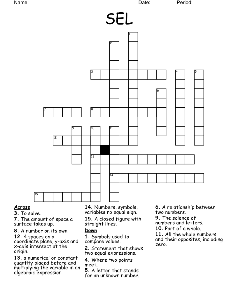 SEL Crossword WordMint