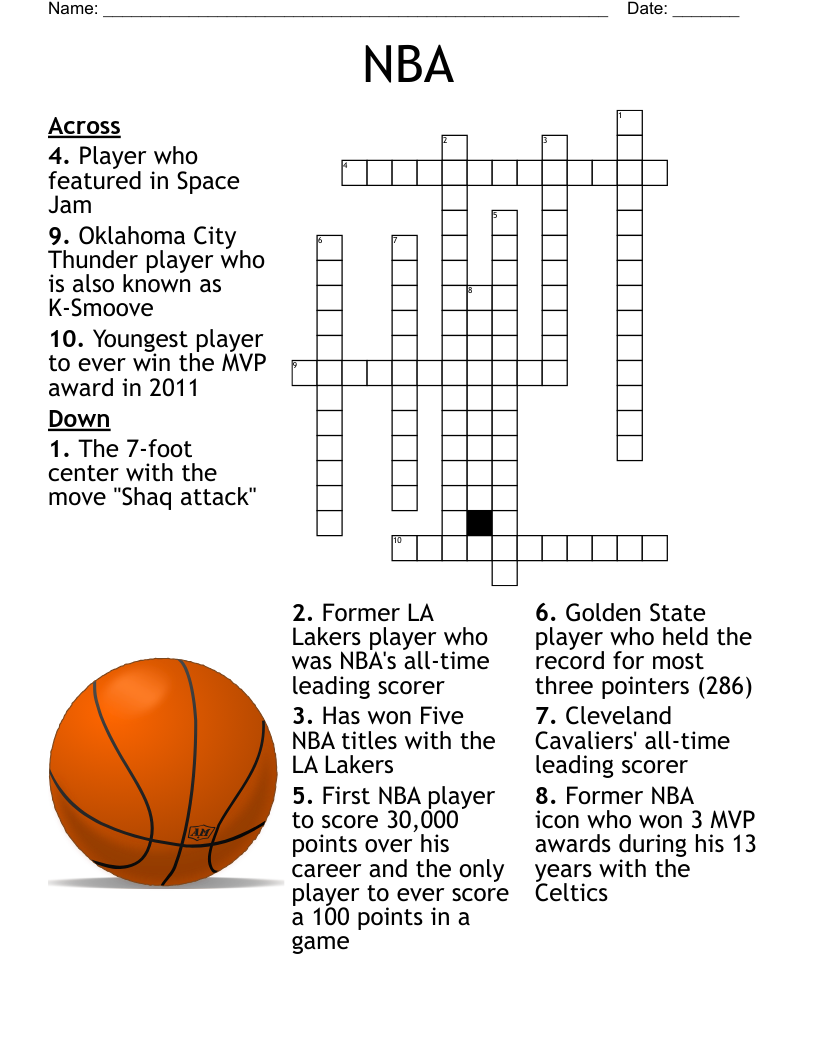 Sports Crossword WordMint