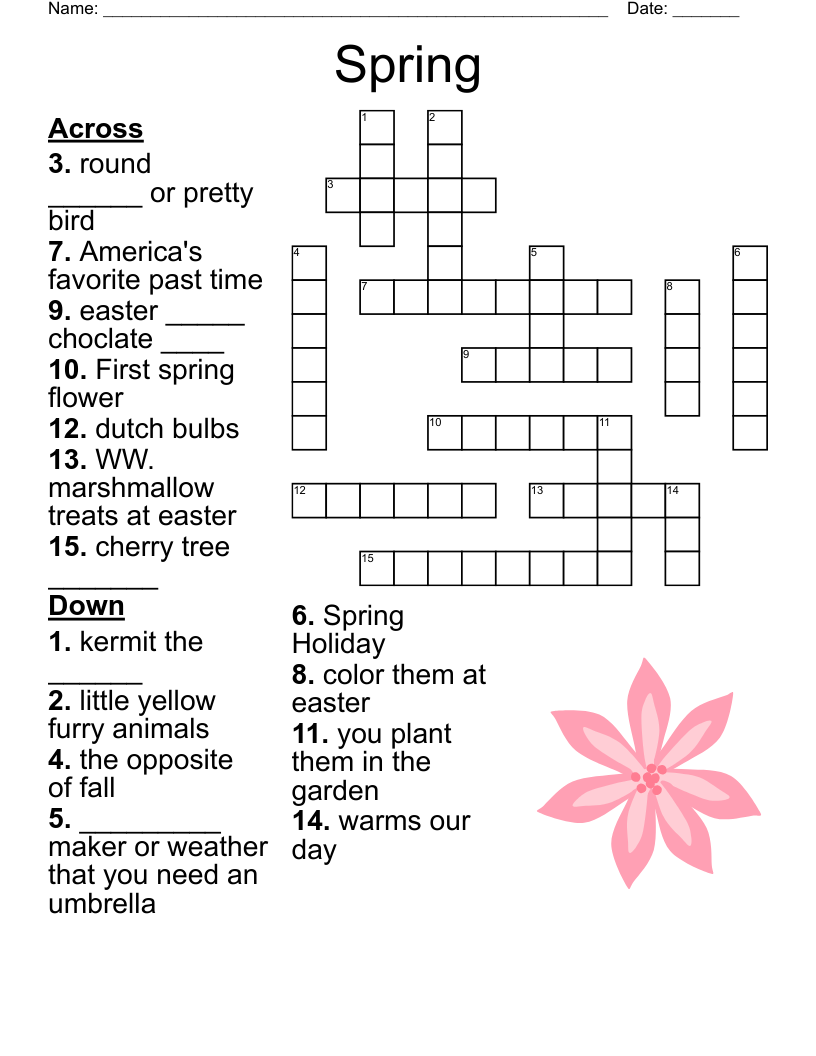 Free Crosswords Printable Easy for Adults