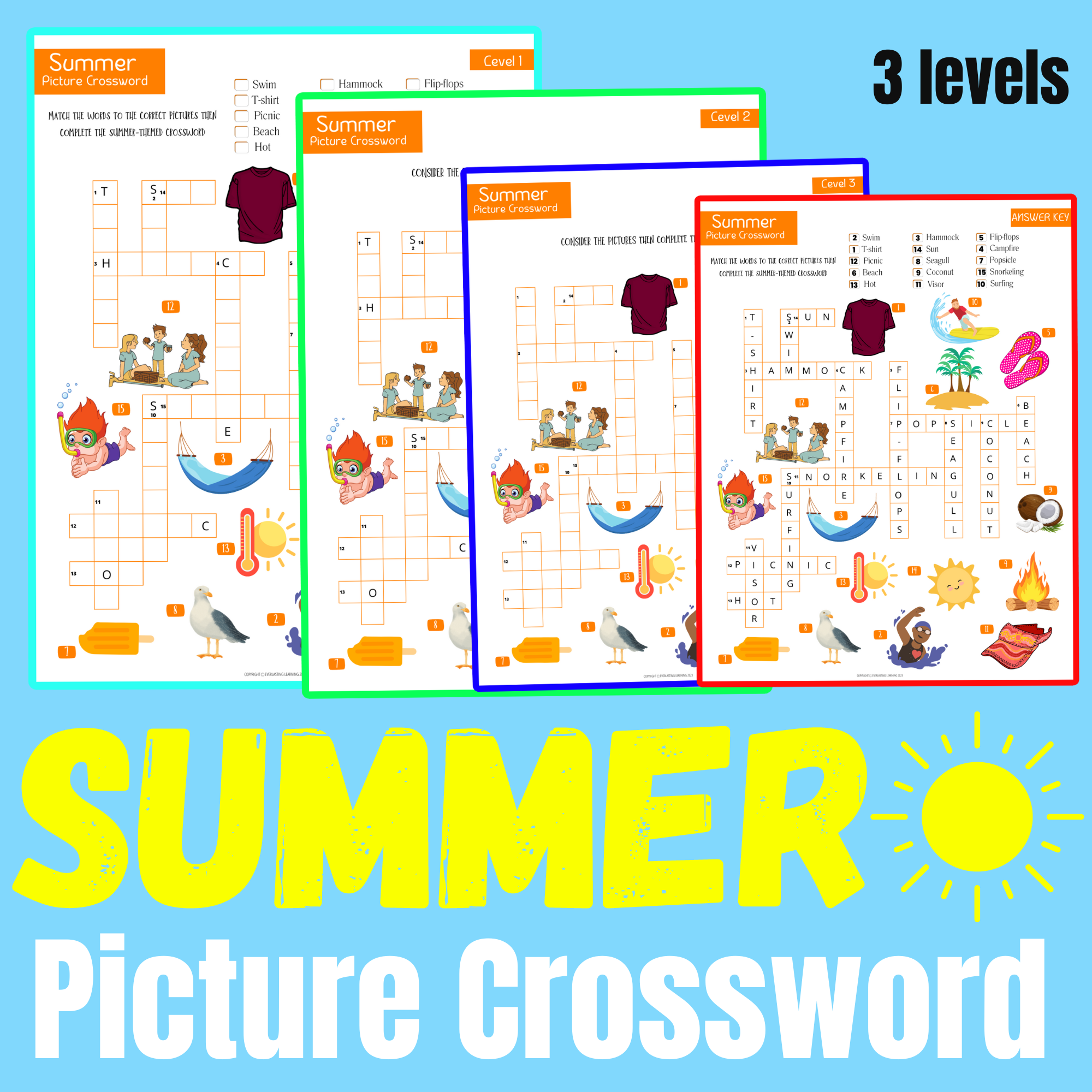 Free Printable Crosswords for Kids Ages 15