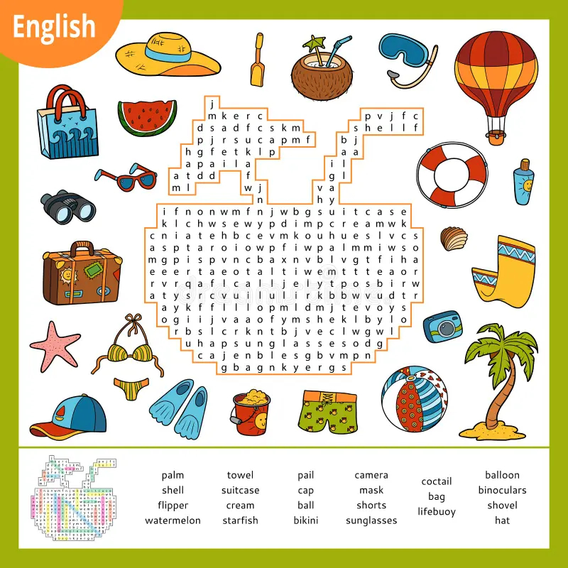 Summer Crossword Puzzle Free Printable