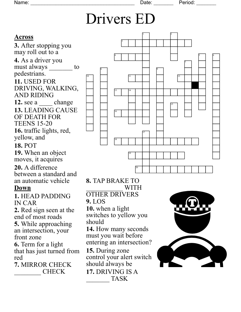 Teenage Crossword Puzzles Printable