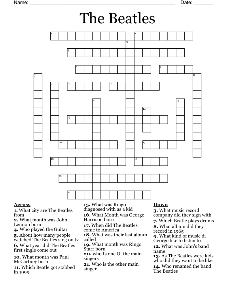 Robert Stockton Crossword Puzzles Printable