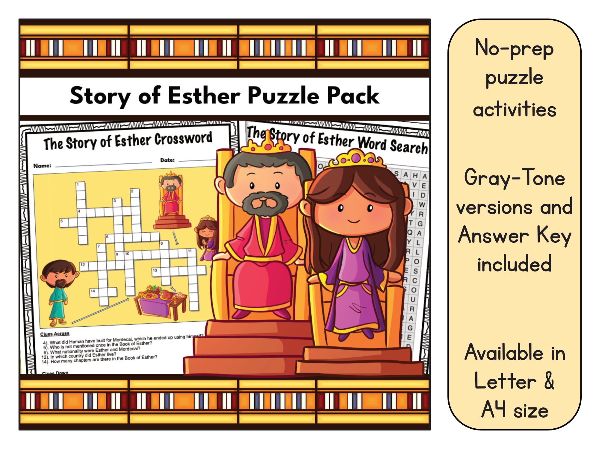 Bible Study Crossword Puzzles Printable