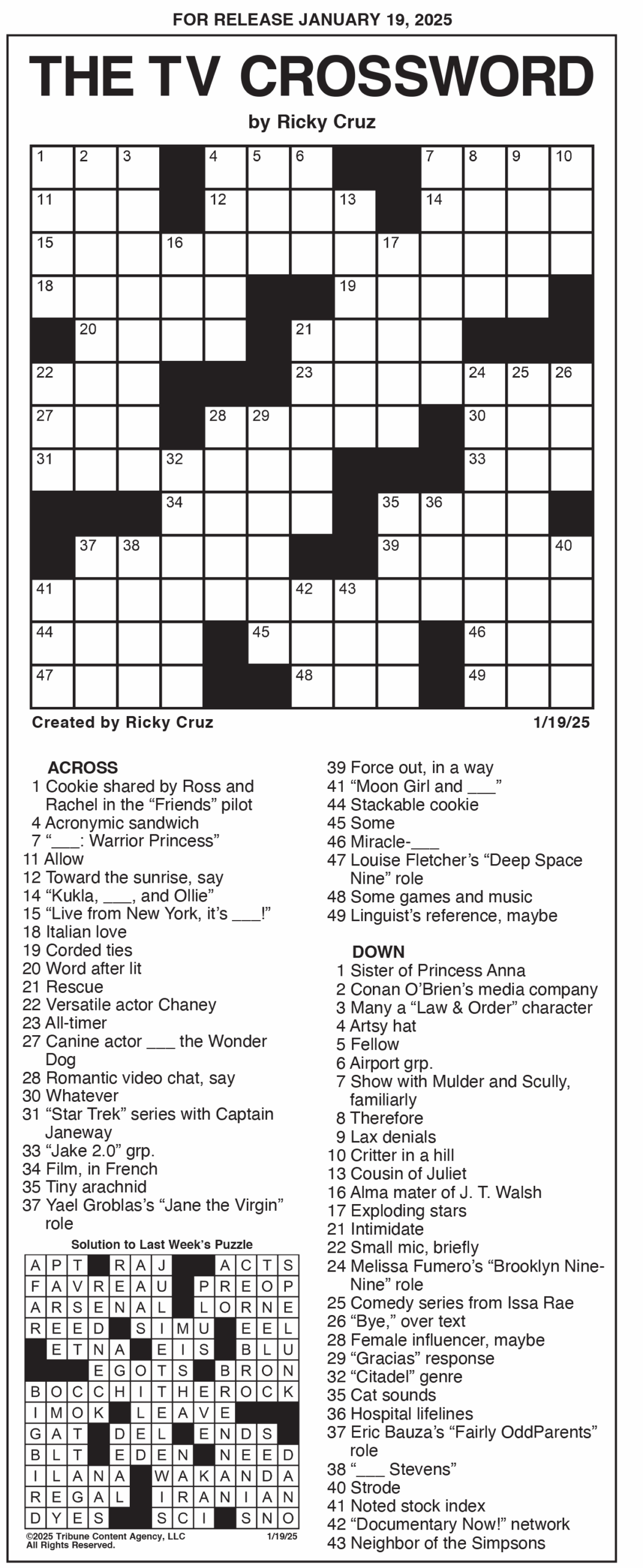 The TV Crossword