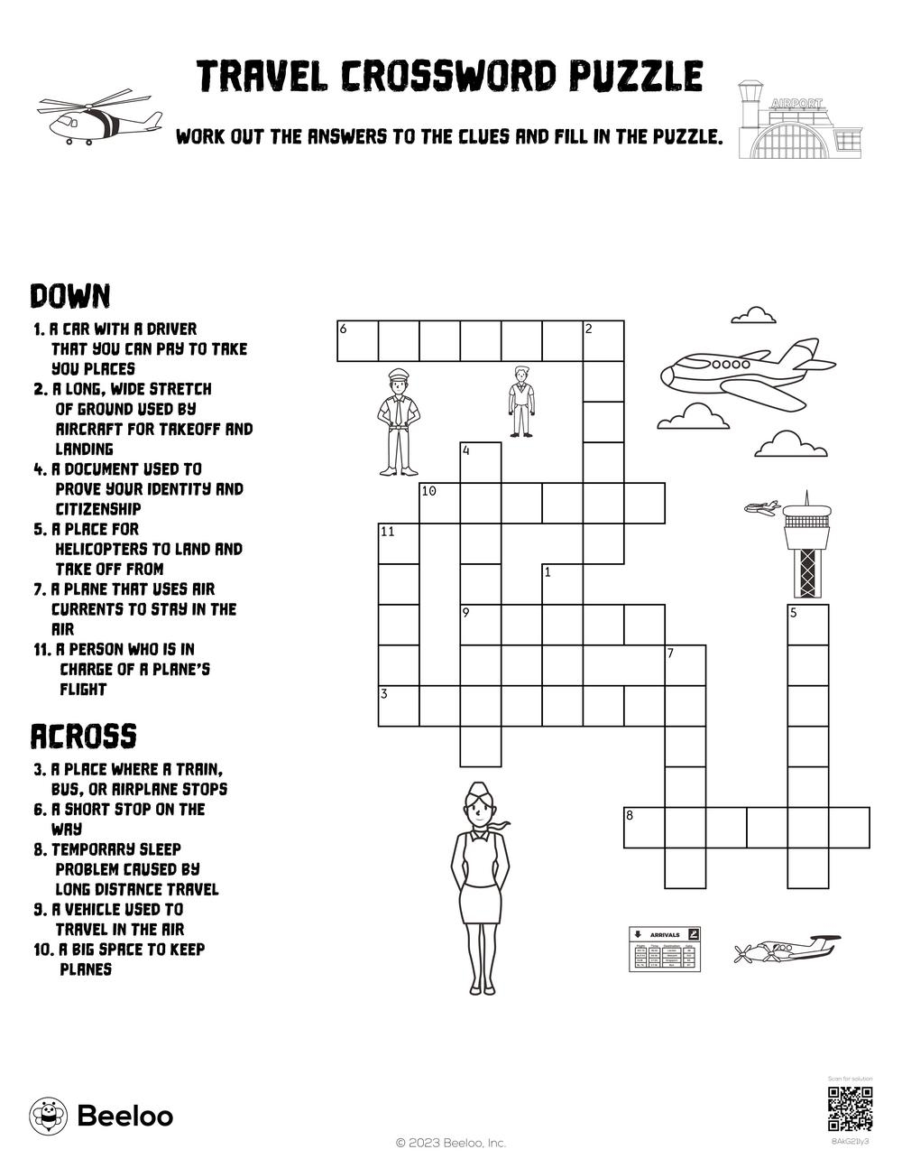 Free Printable Commuter Crossword Puzzle