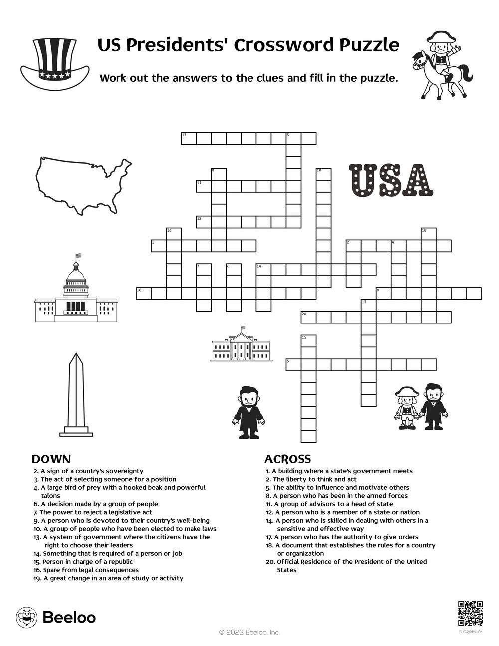 Free Printable USA Crossword Puzzles