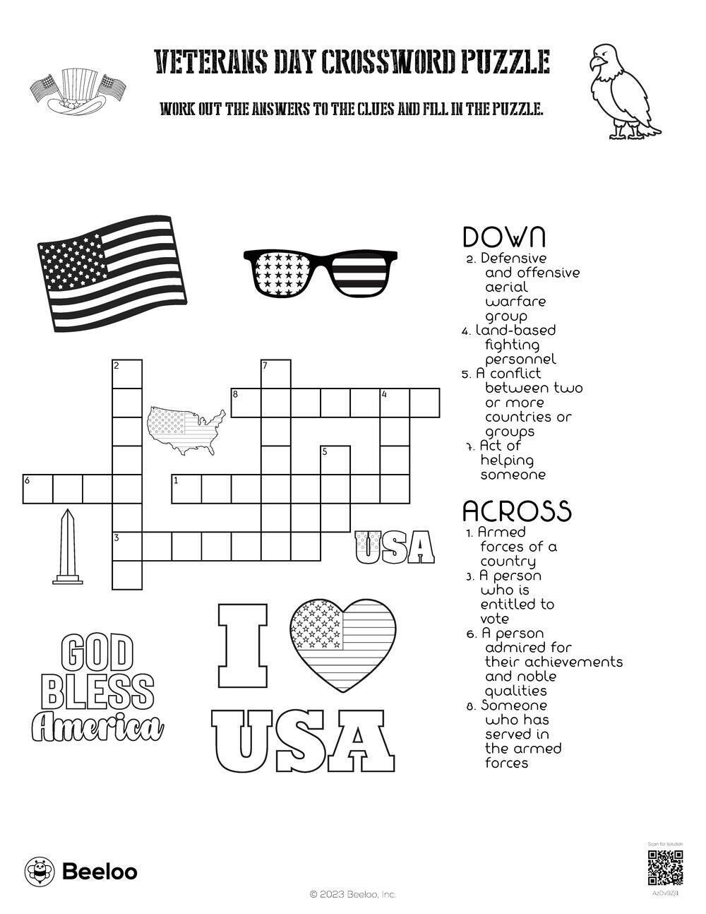 USA Printable Crossword Puzzles