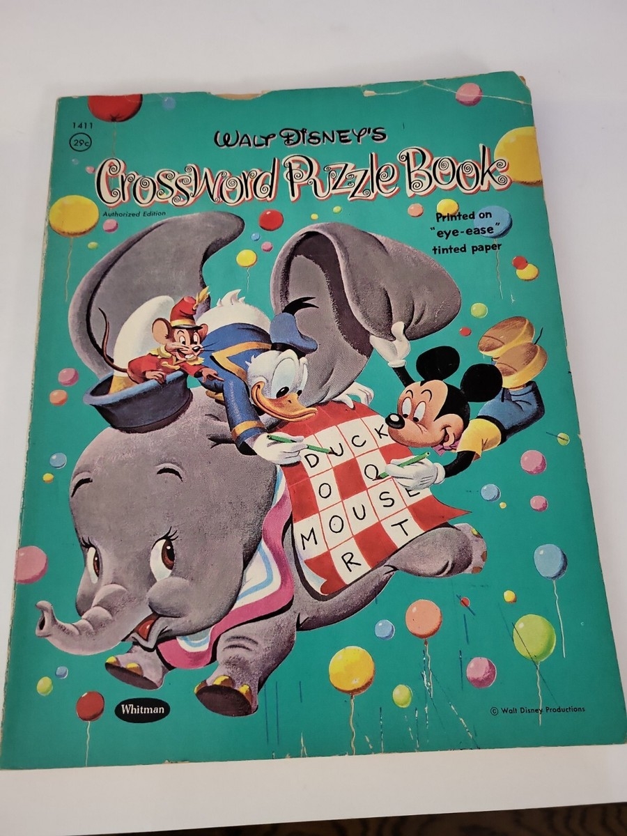 Walt Disney Vintage Crossword Puzzle Book EBay