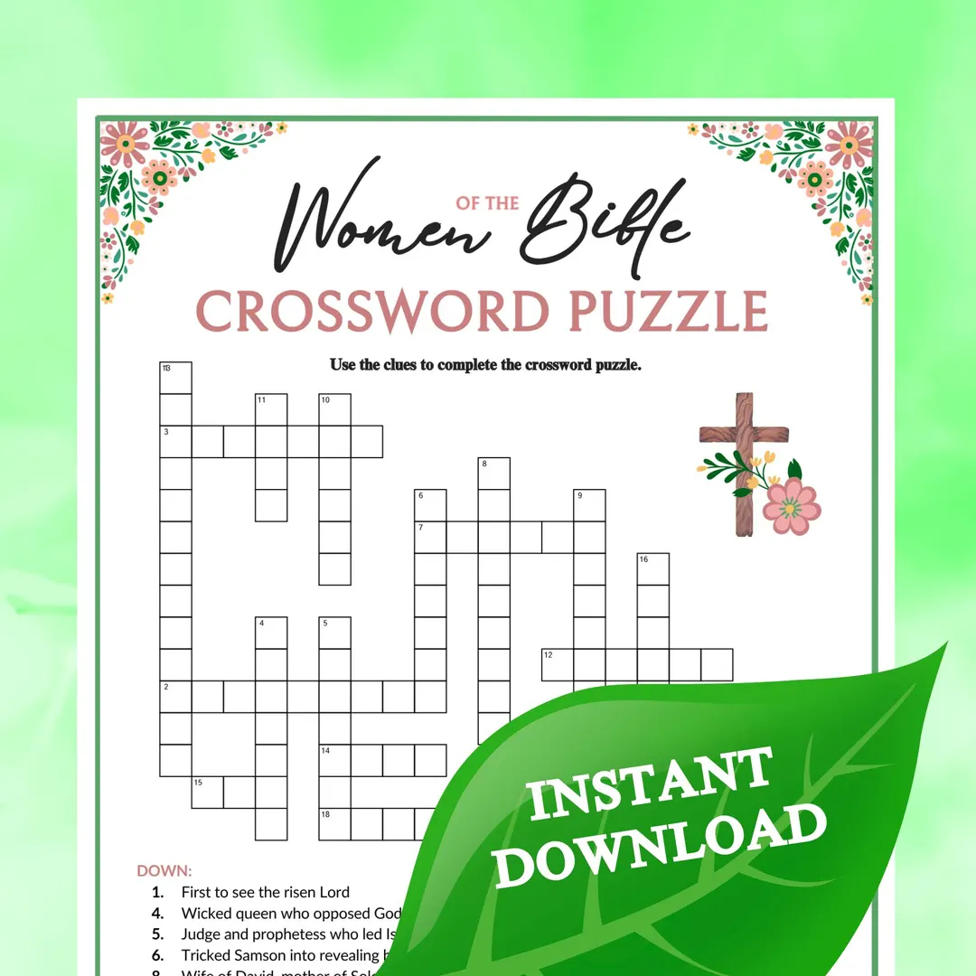 Women Of The Bible Crossword Puzzle Printable Game For Church Kids Teens Adults Sunday School Women s Ministry Bible Activity Etsy Women Of The Bible Crossword Puzzle Printable Game For Church Kids Teens Adults Sunday School Women s Ministry Bible Activity Etsy