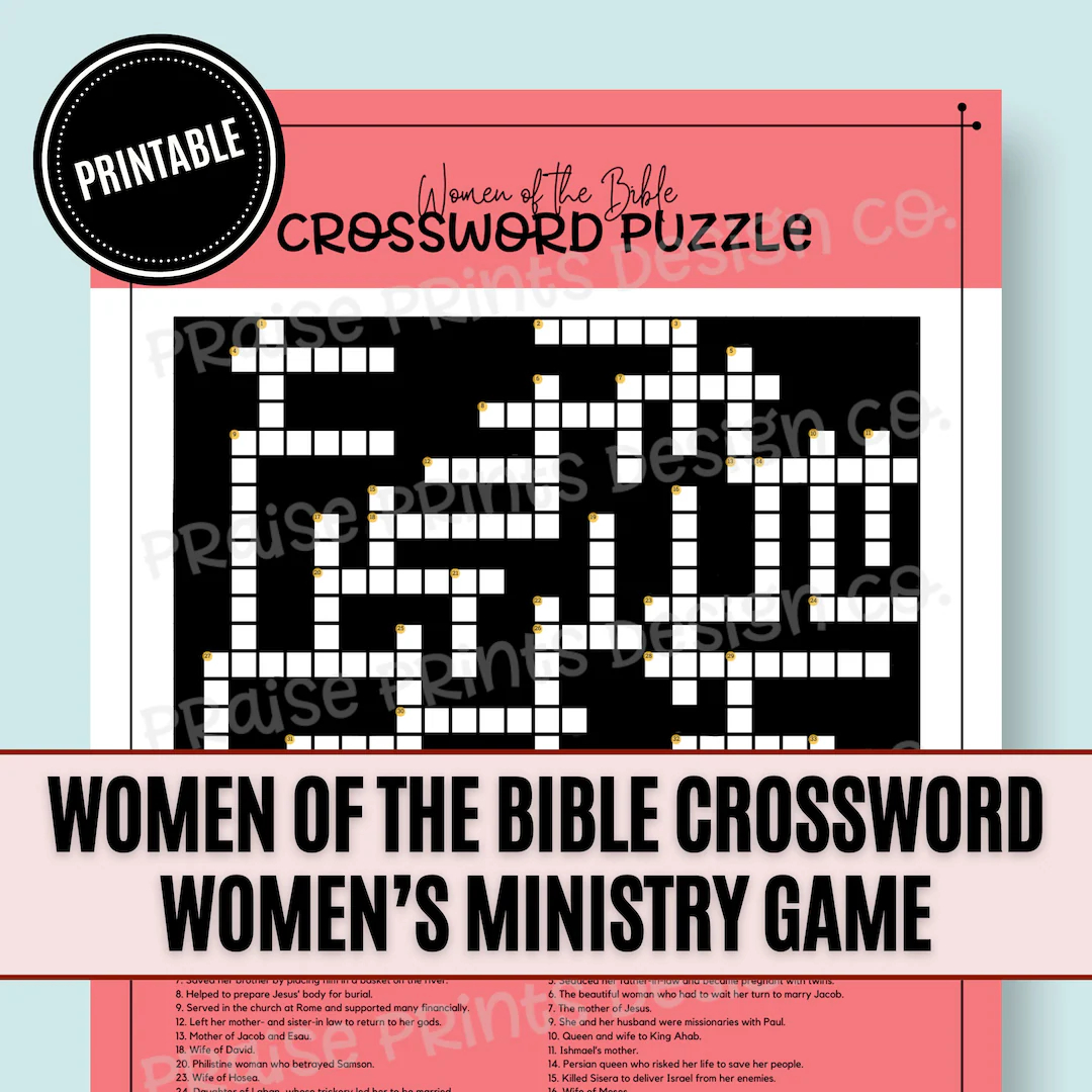 Women Of The Bible Crossword Puzzle Women s Ministry Game Bible Games Christian Printable Women s Retreat Activity Church Icebreaker Etsy
