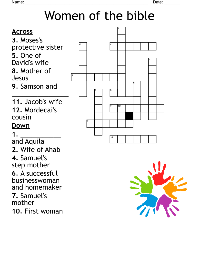 Women Of The Bible Crossword WordMint Women Of The Bible Crossword WordMint