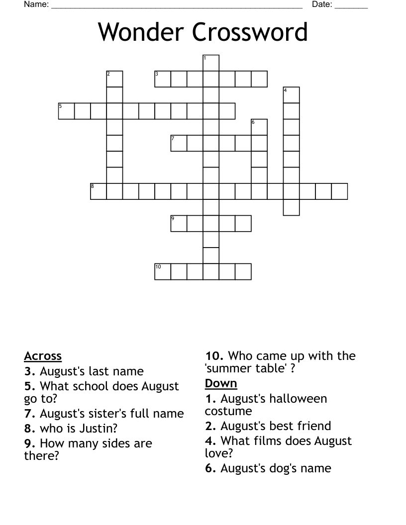 wonder crossword wordmint